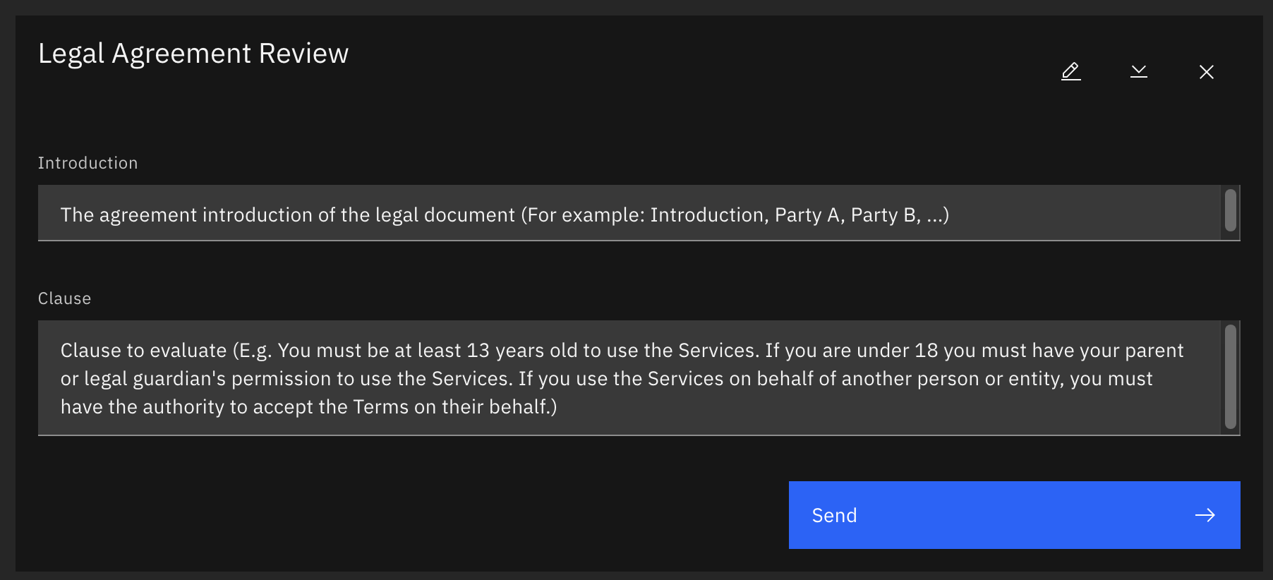 ví dụ về xem xét thỏa thuận pháp lý