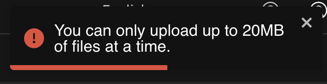 lỗi kích thước tệp tối đa