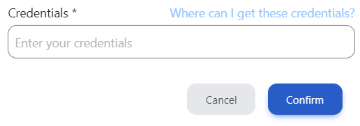 trường thông tin xác thực