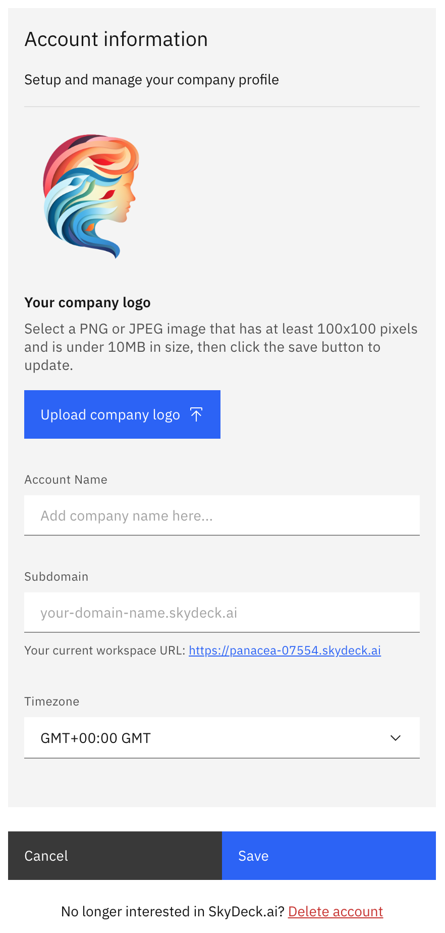 tab hồ sơ công ty